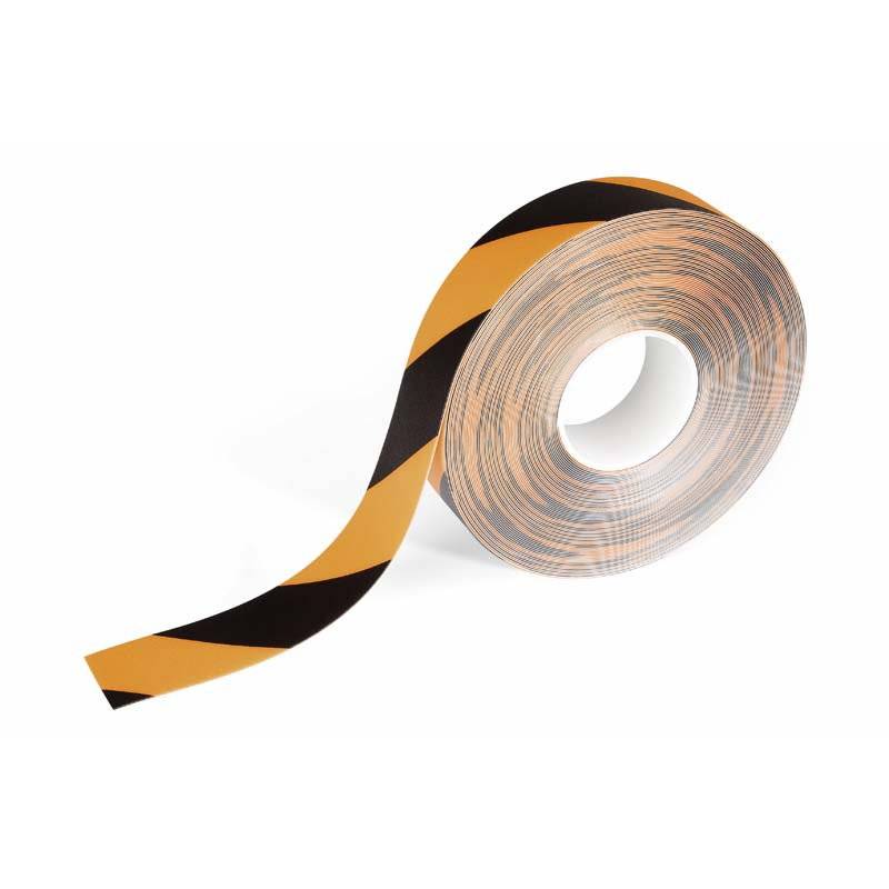 Afm&aelig;rkningstape Duraline aftagelig 50mmx15m 0,5mm gul/sort