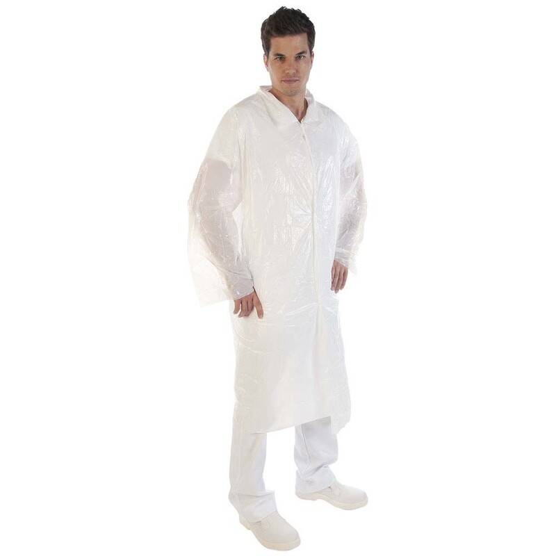 Regn-/bes&oslash;gsjakke PE 10stk/pak l&aelig;ngde 120cm