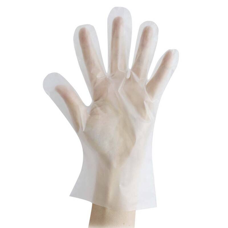 Handsker TPE L transparent pudderfri ** OBS 200stk/pak **