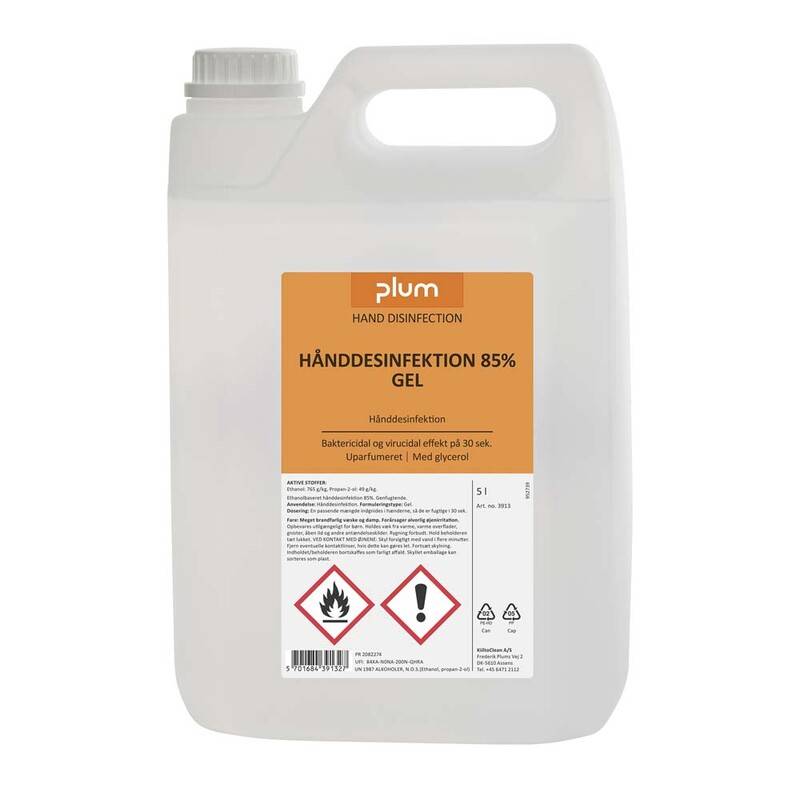H&aring;nddesinfektion gel Plum Desinfector 85\% 5l 3913