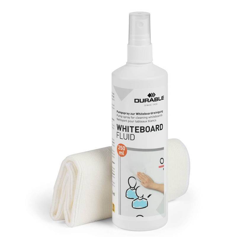 Renses&aelig;t t/whiteboard m/rensespray 250ml + microfiberklud