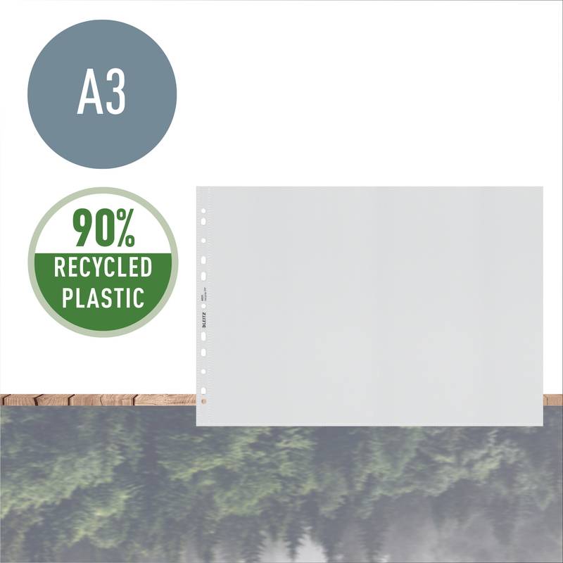 Plastlomme Leitz Recycle A3 100my PP 25stk/pak