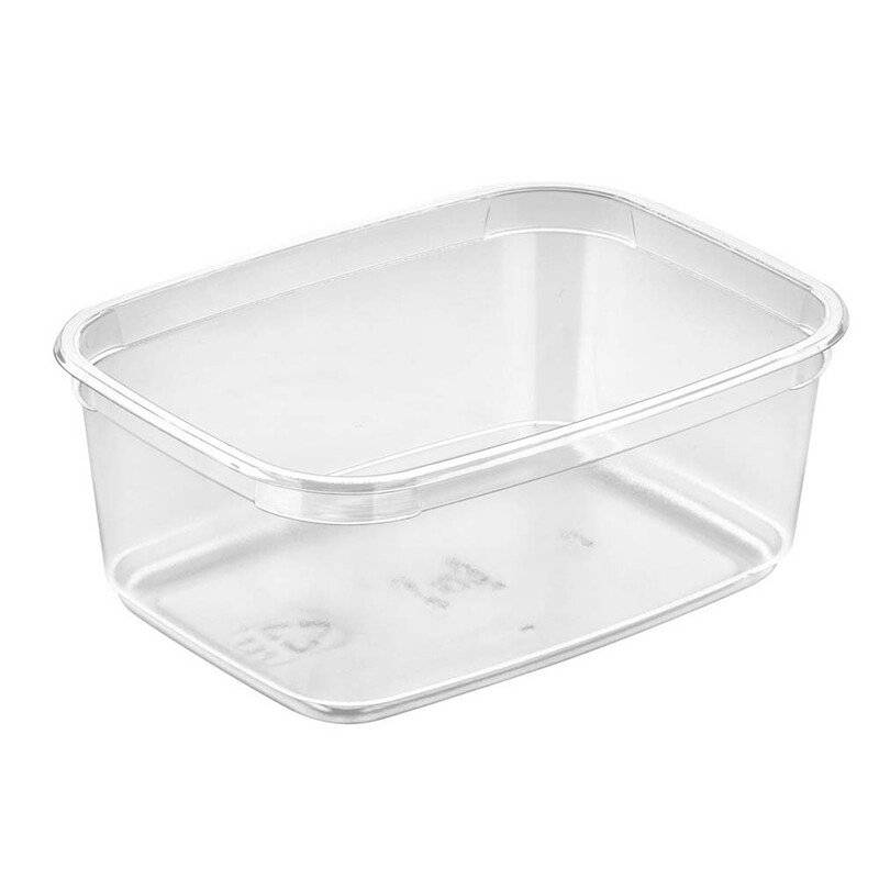 Plastbakke M 68-50 APET klar 142x105x56mm 500ml 560stk/kar
