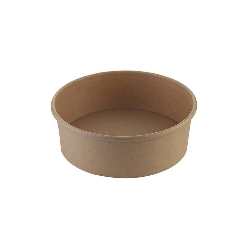 Salatbowle pap brun &Oslash;150x50mm 500ml 20 oz 50stk/pak