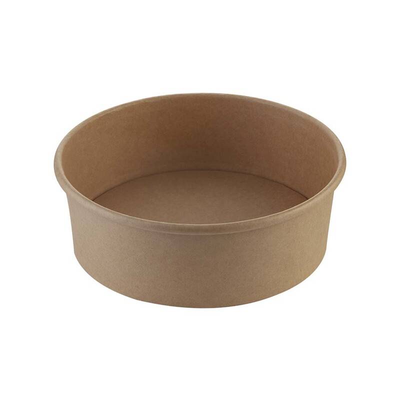 Salatbowle pap brun 1100ml &Oslash;185x65mm 38 oz 50stk/pak