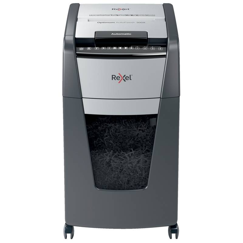 Makulator Rexel Optimum AutoFeed+ 300X krydsmakulering 4x26mm P4