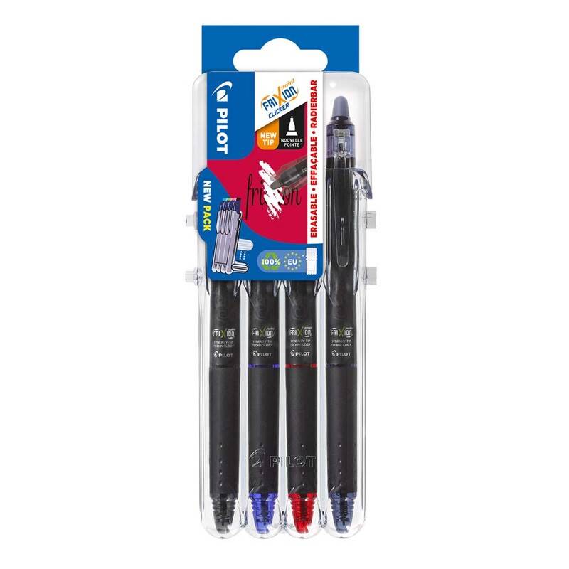 Kuglepen Pilot FriXion Point Clicker 0,5 ass. 4stk/s&aelig;t