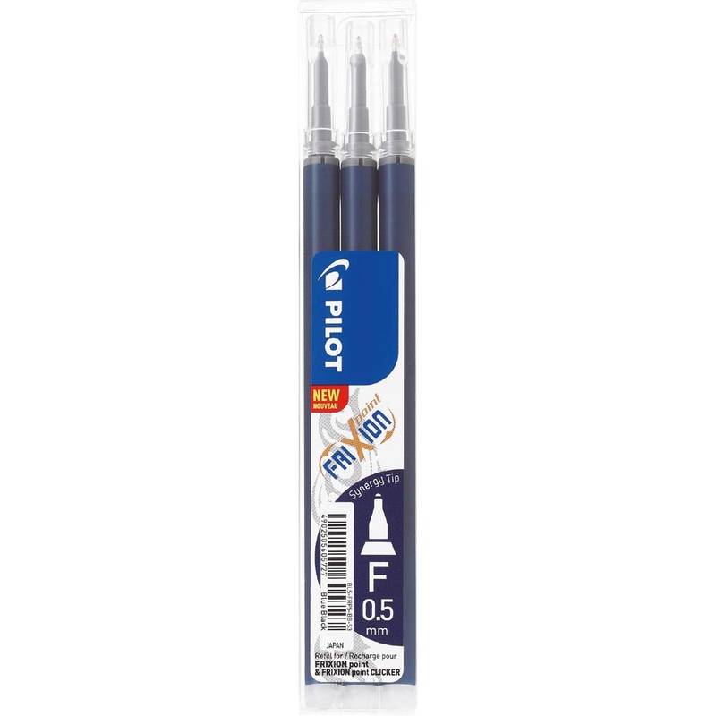 Refill Pilot FriXion Point Clicker 0,5 bl&aring;sort 3-pack