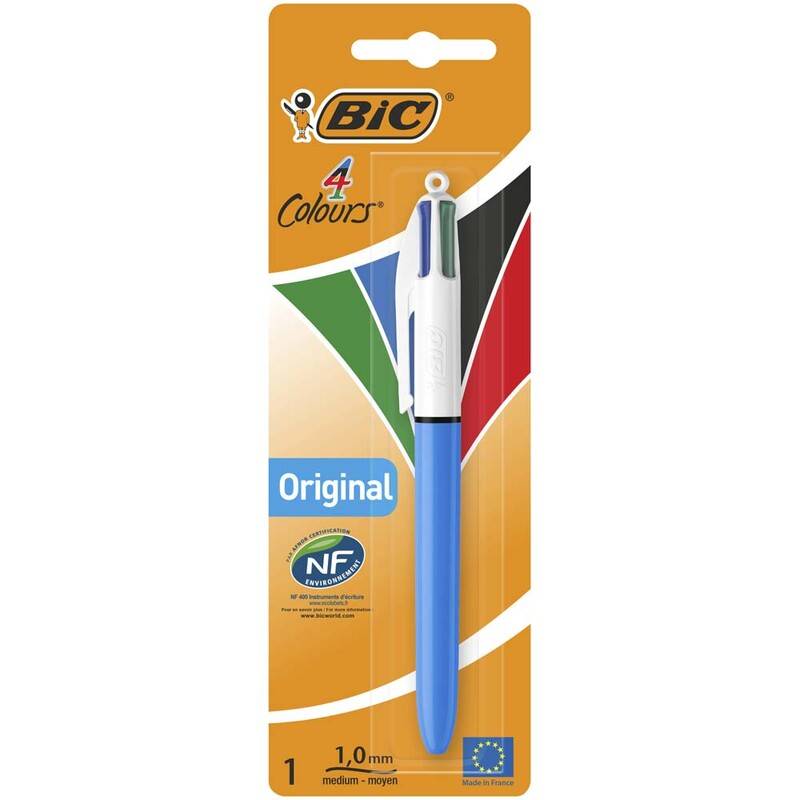 Kuglepen Bic 4C Color Medium bl&aring;/sort/r&oslash;d/gr&oslash;n