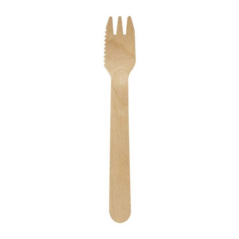 Tr&aelig;bestik kagegaffel Exclussiv m/sk&aelig;r 14cm voksbeh. 100stk/pak