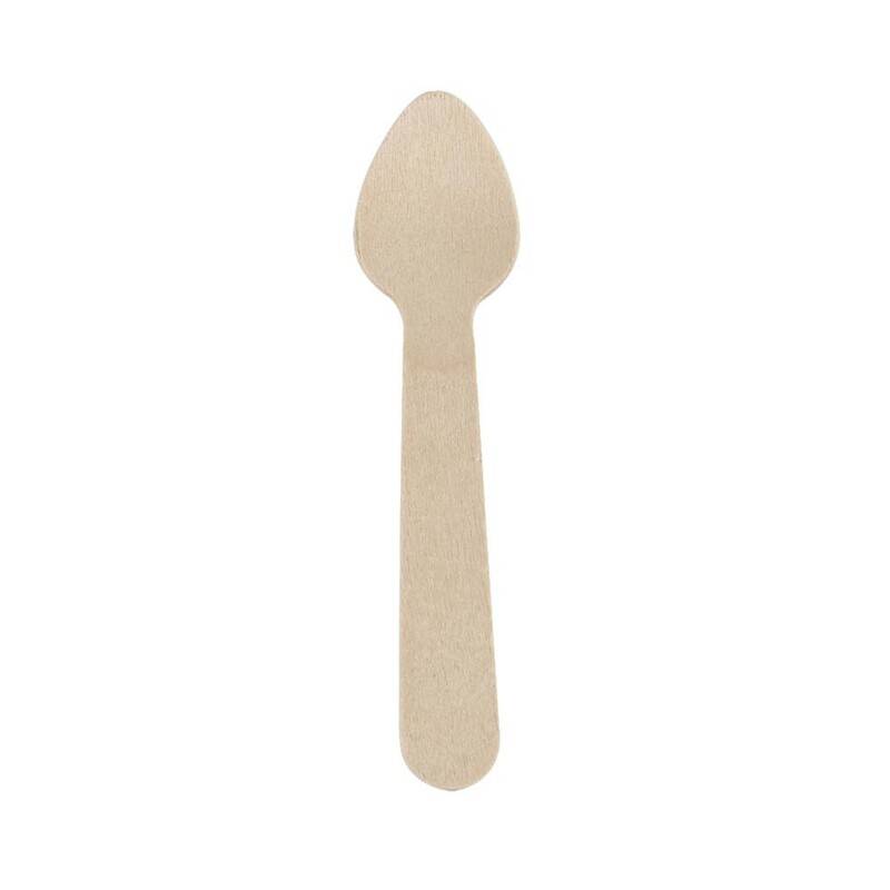 Tr&aelig;bestik teske 9,5cm voksbehandlet 100stk/pak