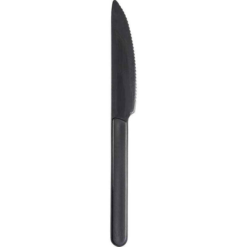 Kniv plastik flergangs 18,7cm PP koksgr&aring; 50stk/pak