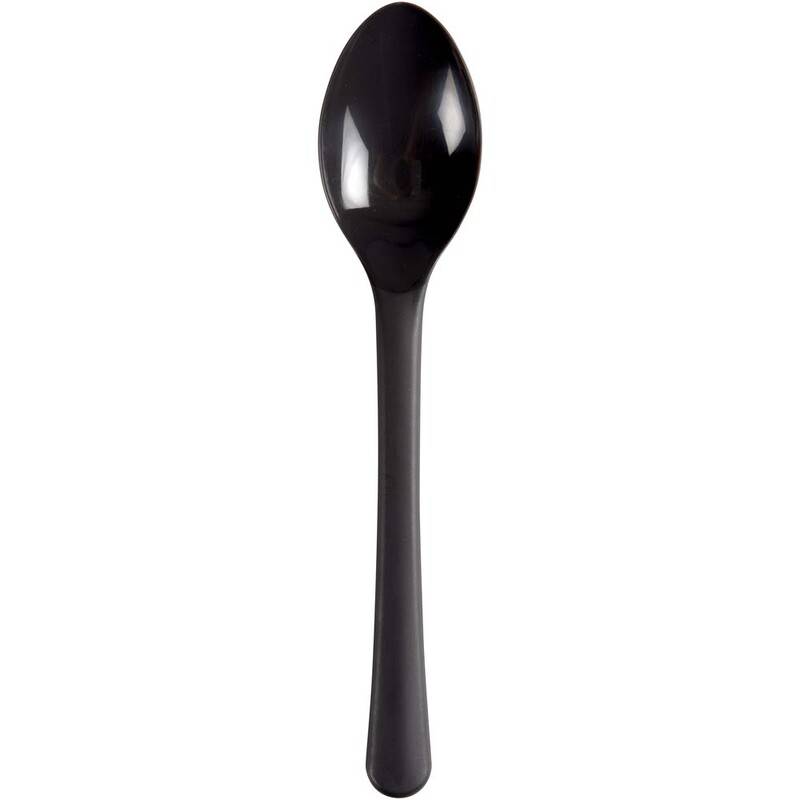 Ske plastik flergangs 18,5cm PP koksgr&aring; 50stk/pak
