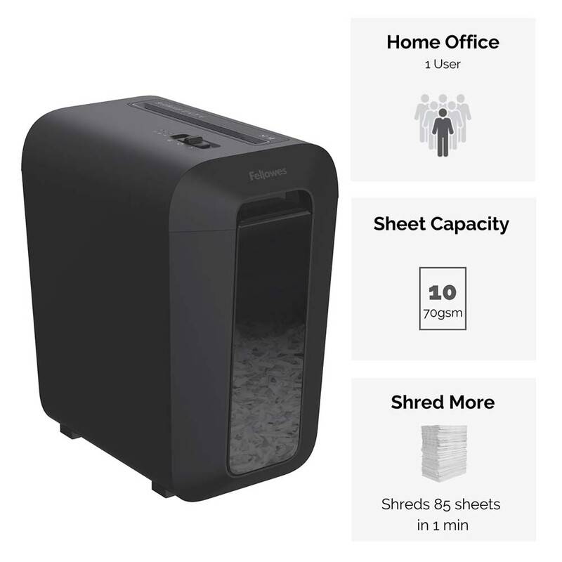 Makuleringsmaskine Fellowes LX 65 10 ark P4 Cross Cut 22L