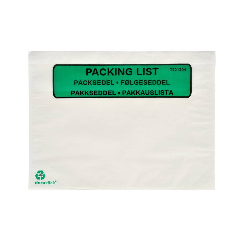 F&oslash;lgeseddellomme i papir C5 m/tryk 240x180mm 1000stk/kar Papir22/Papir