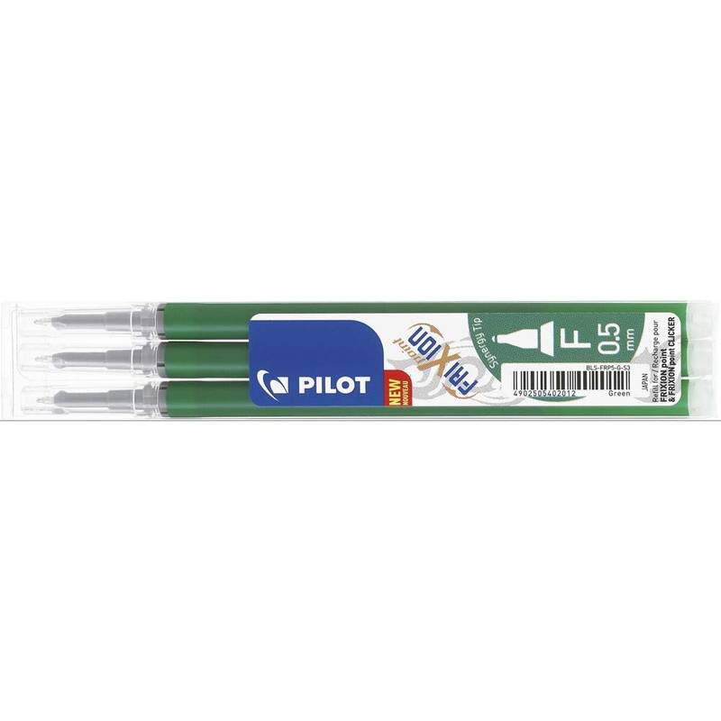 Refill Pilot 3-pack FriXion Point Gr&oslash;n 0,5mm 3-pack