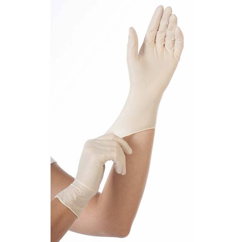 Latexhandske Grip Light XL hvid pudderfri 100stk/pak