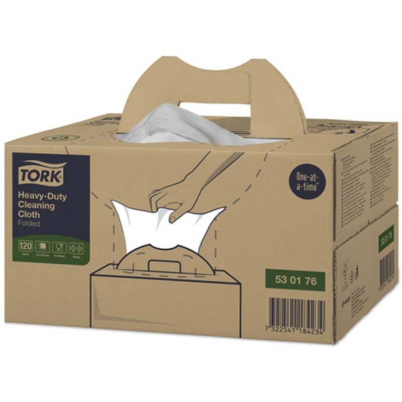 Aft&oslash;rringsklud Tork Kraftig W7 hvid 61,5x35,5cm 120ark/kar