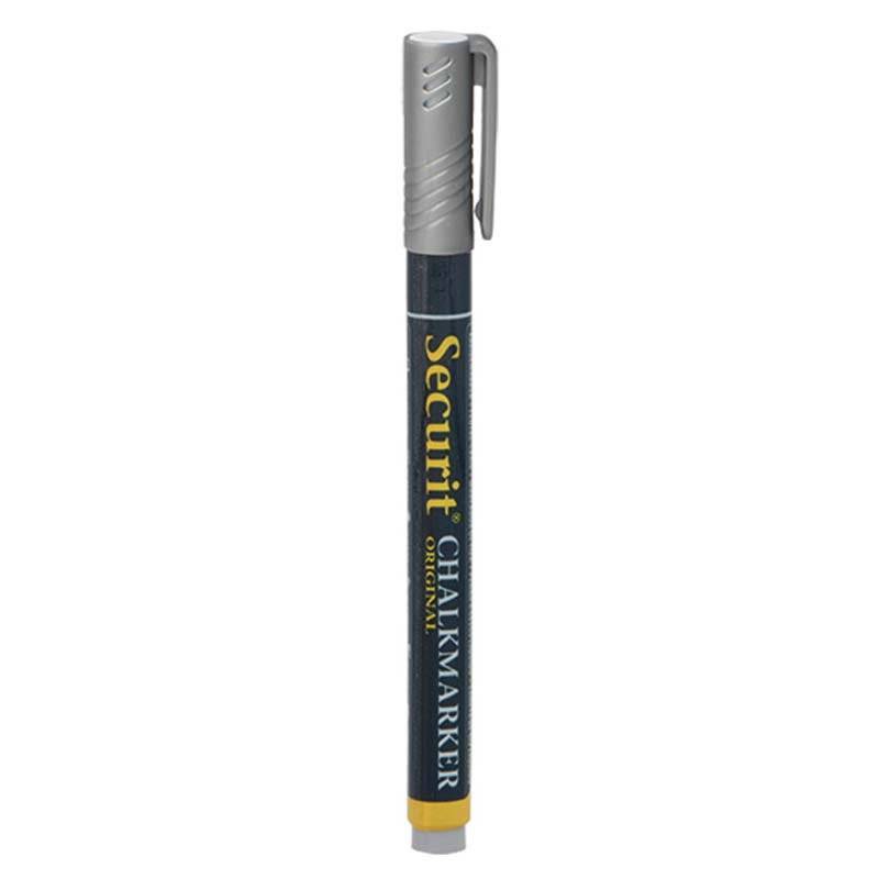 Chalkmarker Securit Original s&oslash;lv 1-2mm rund spids