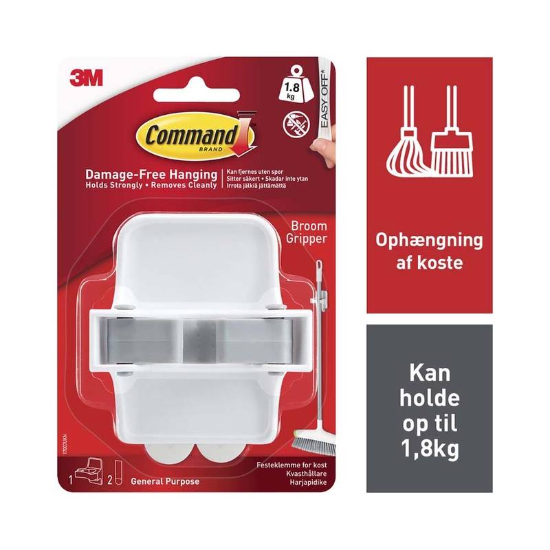 Kosteholder Command hvid 17007 3M Command kasse a 2 pakker