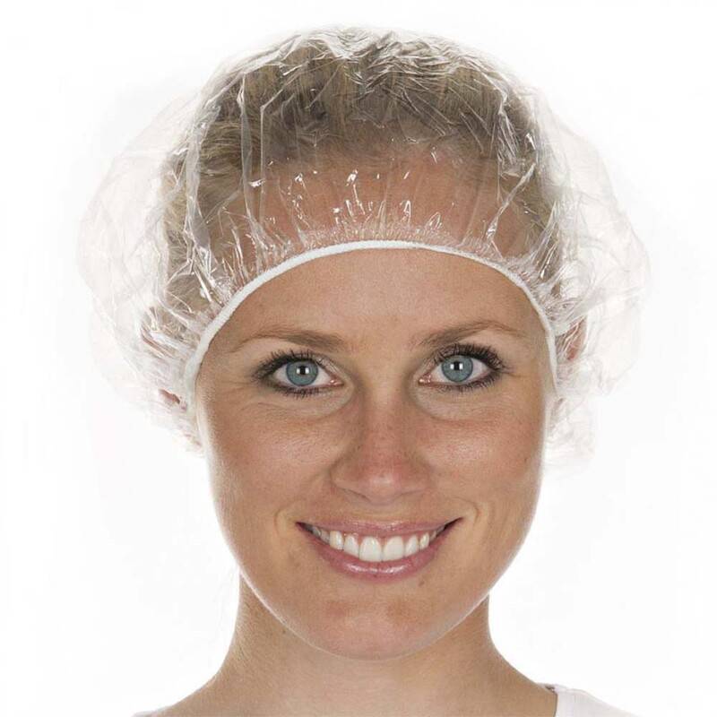 Badeh&aelig;tte klar 53cm 1000stk/pak Hoteltilbeh&oslash;r Bathing caps transparent