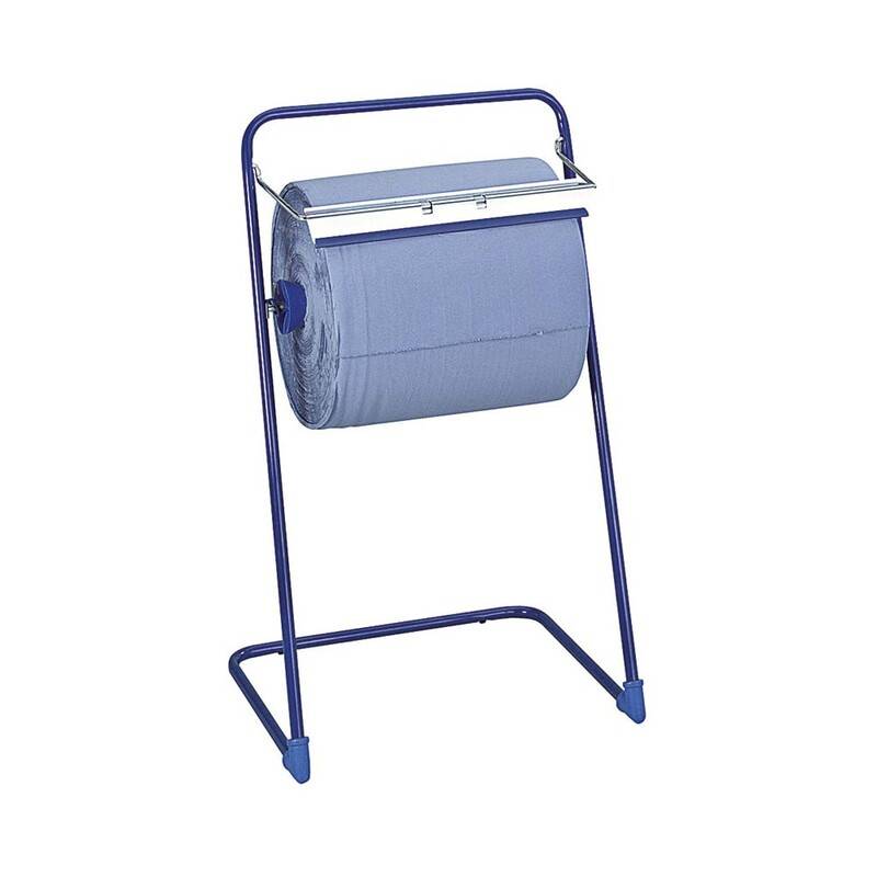 Gulvstativ t/papirrulle bl&aring; max rullebredde 38cm