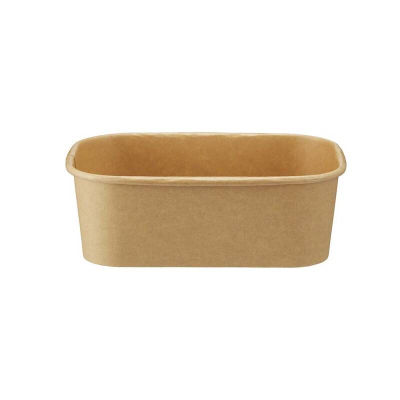 Papcontainer microovn 750ml brun 172x120x58mm 50stk/pak