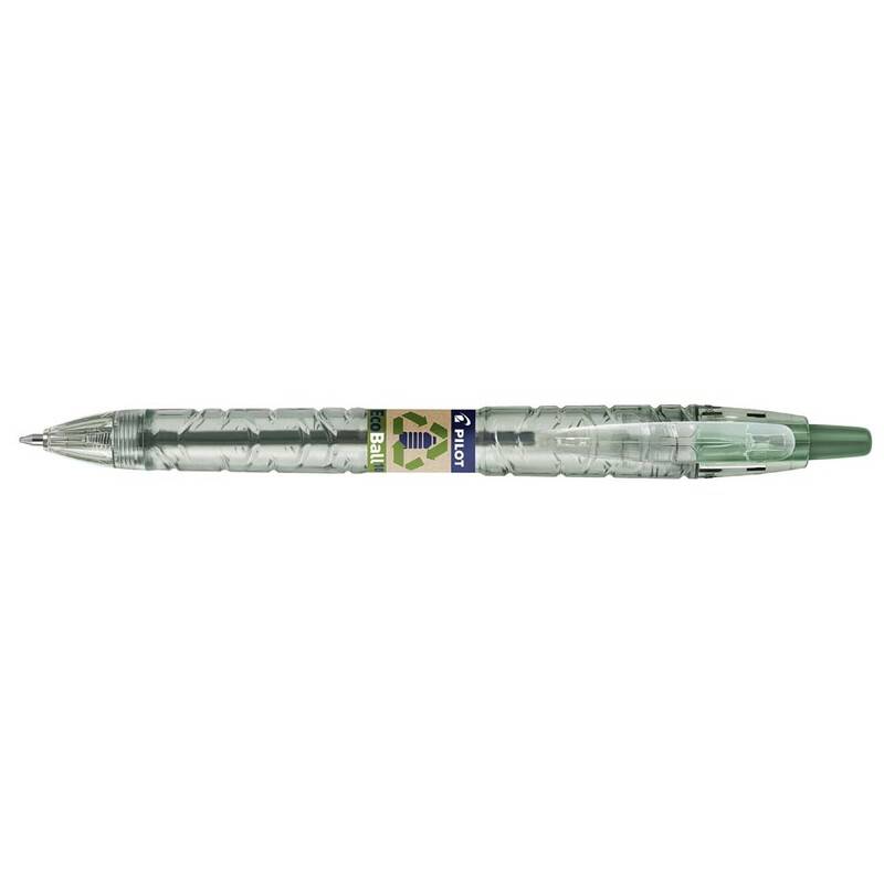 Kuglepen Pilot EcoBall gr&oslash;n Begreen/milj&oslash;venlig 1,0mm stregbr. 0,27mm