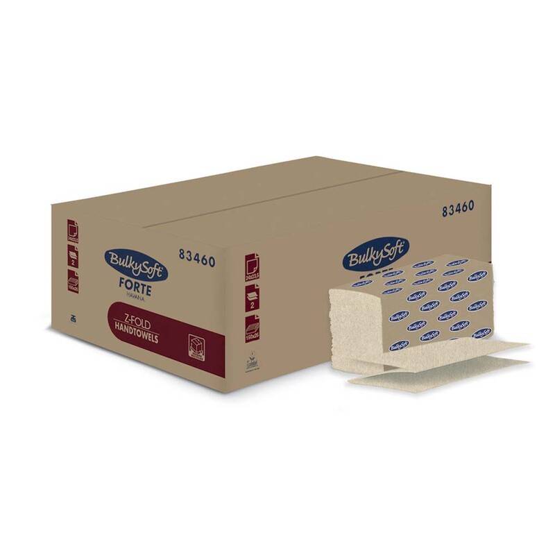 Papirh&aring;ndkl&aelig;de Bulky Soft Havanna 2-lags brun 24cm 3750ark/kar