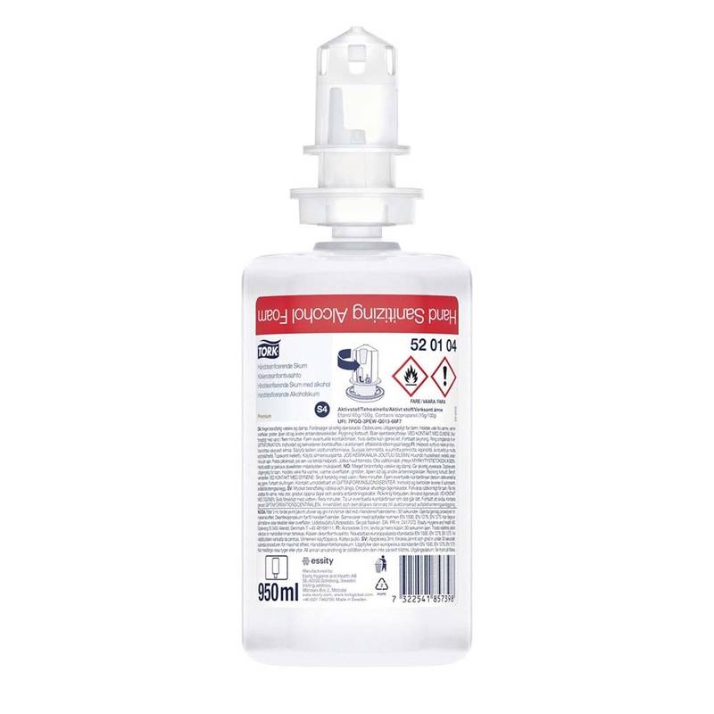 H&aring;nddesinfektion Tork skum S4 950ml 520104 6stk/pak