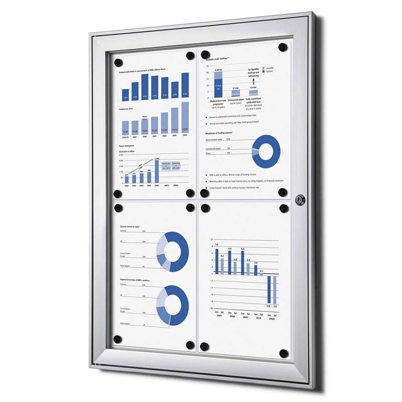 Udh&aelig;ngsskab TWIN Whiteboard 4 x A4 m/overd&aelig;kning