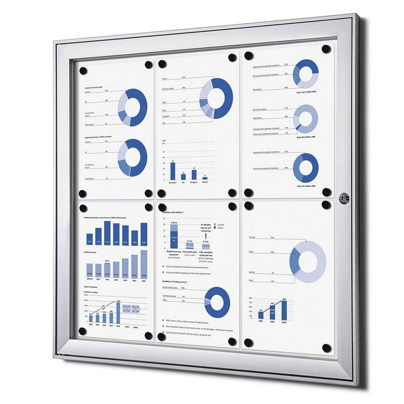 Udh&aelig;ngsskab TWIN Whiteboard 6 x A4 m/overd&aelig;kning