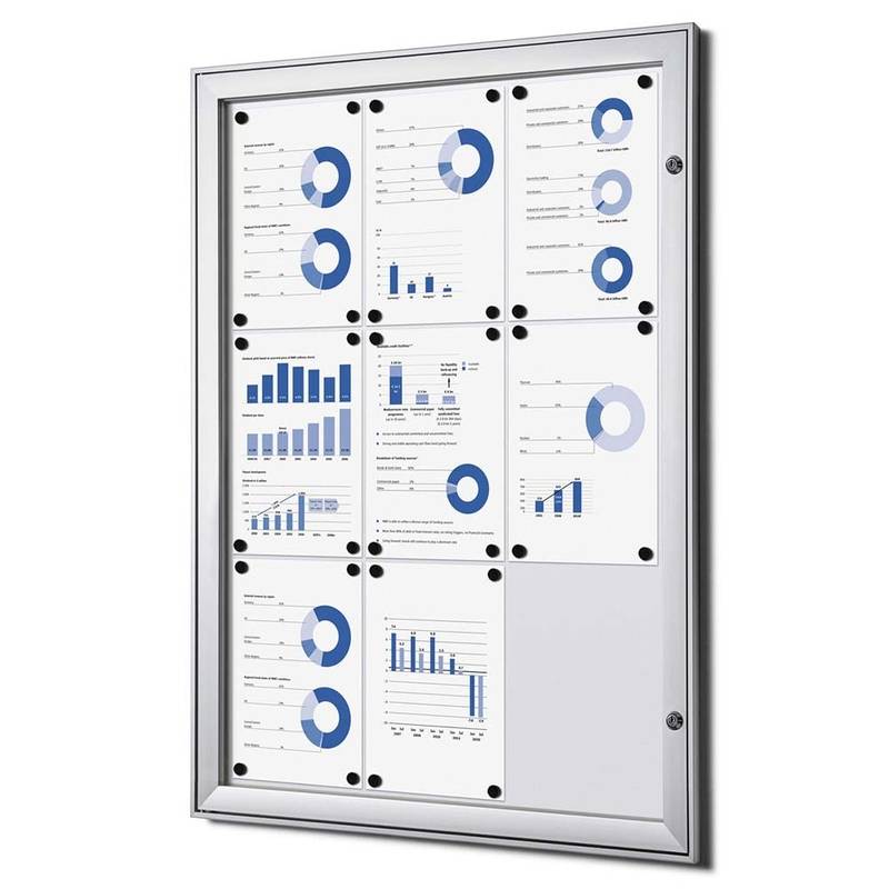 Udh&aelig;ngsskab TWIN Whiteboard 9 x A4 m/overd&aelig;kning