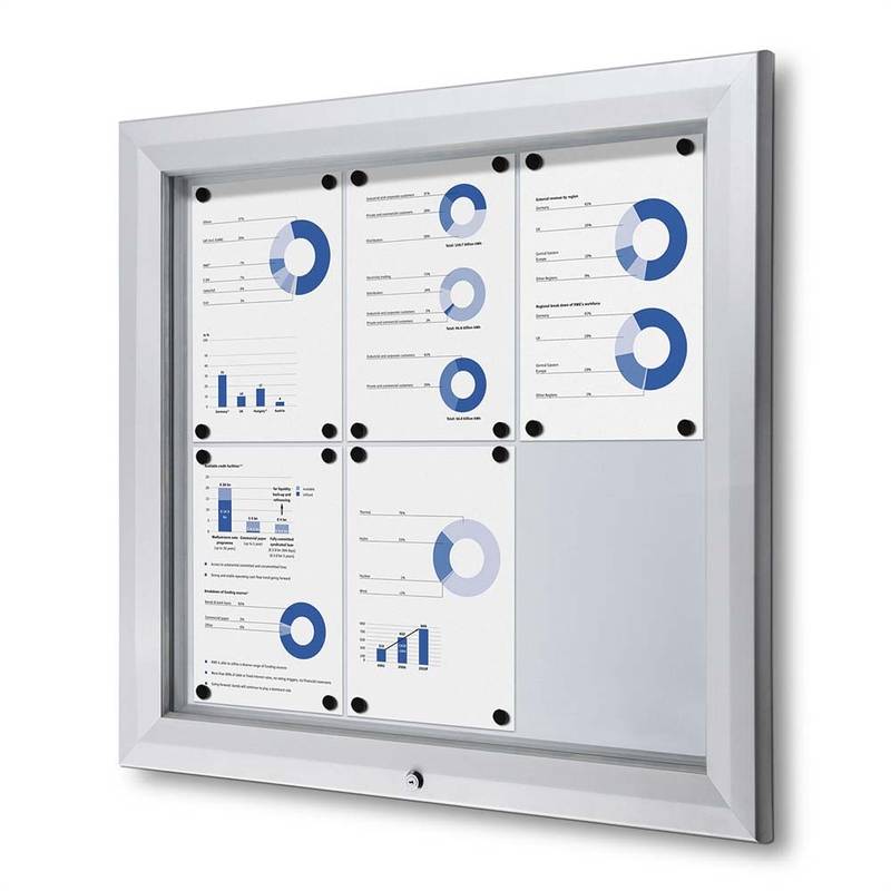 Udh&aelig;ngsskab TWIN Whiteboard 6 x A4 t/udend&oslash;rsbrug