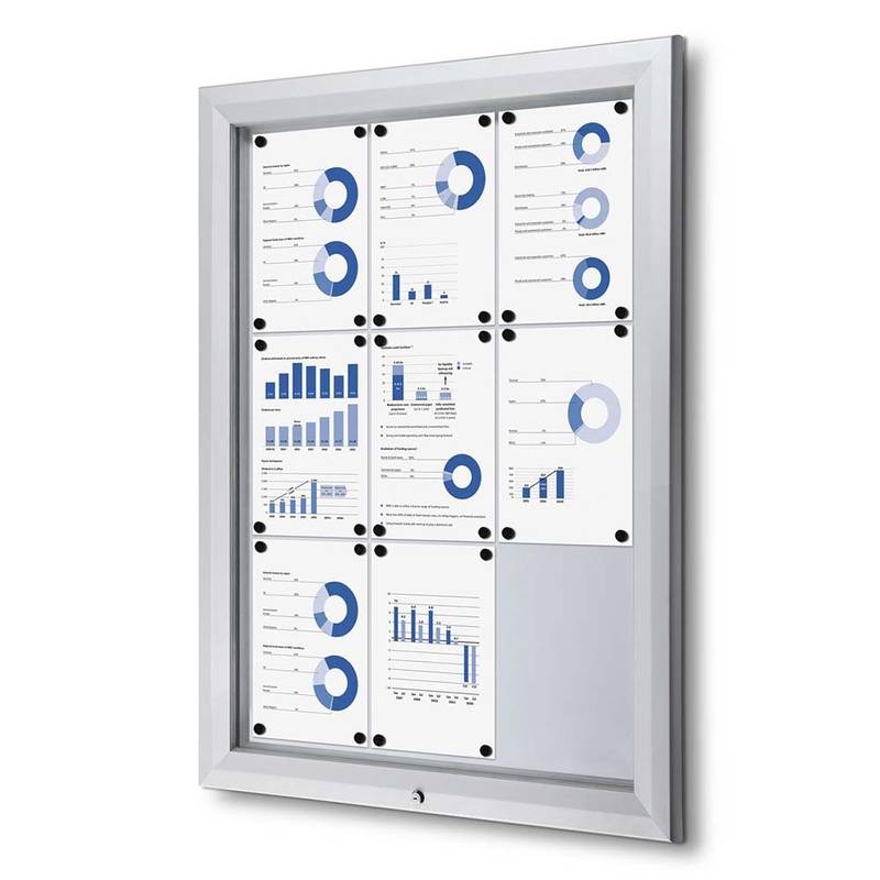 Udh&aelig;ngsskab TWIN Whiteboard 9 x A4 t/udend&oslash;rsbrug