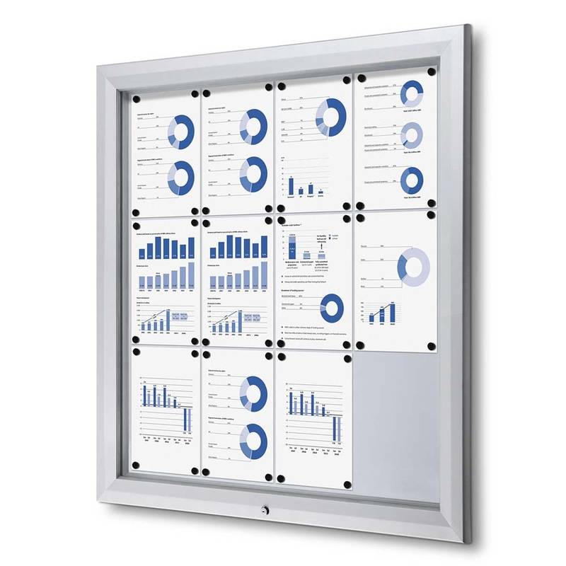 Udh&aelig;ngsskab TWIN Whiteboard 12 x A4 t/udend&oslash;rsbrug