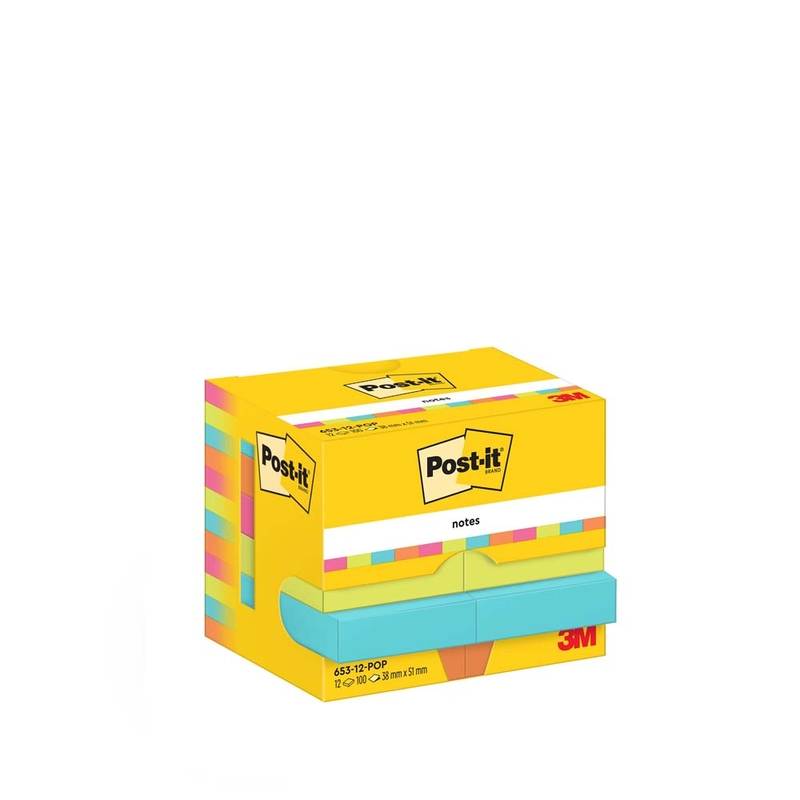 Post-it blok opbevaringsboks Poptimistic 38x51mm 12blk