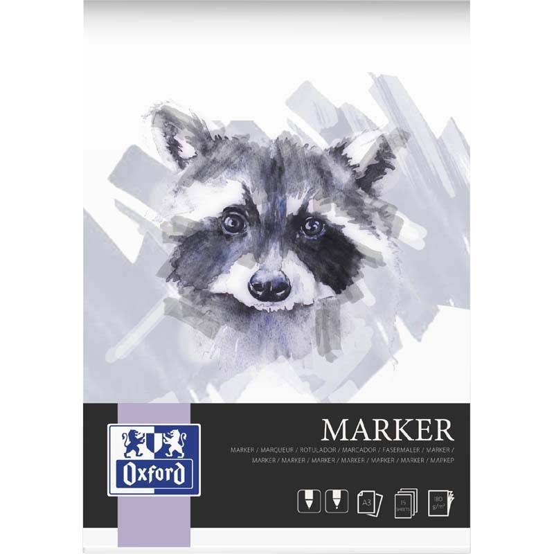 Kunstblok Oxford t/filtpen A3 15ark 180g limet