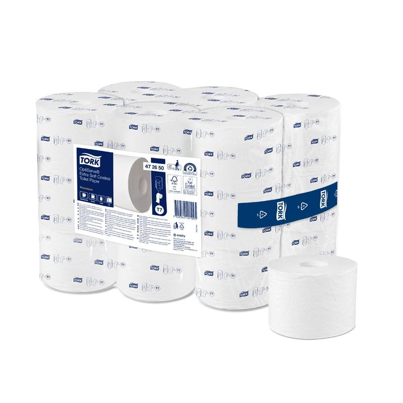 Toiletpapir Tork OptiServe Extra Soft T7 hvid Premium 3-lags 472650 18