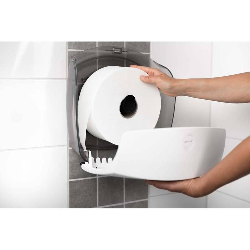 Dispenser t/toiletpapir Katrin Inc Gigant L plast hvid 82148