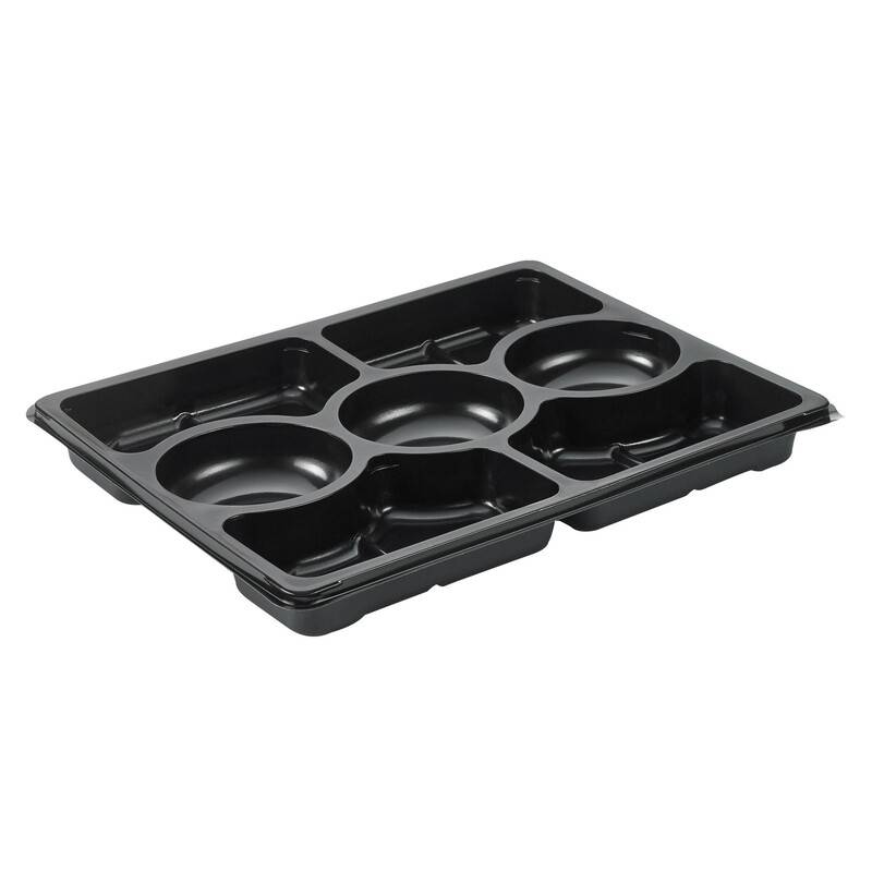 Plastbakke Zen 7 rum sort 320x250x33mm 1518ml 60stk/pak