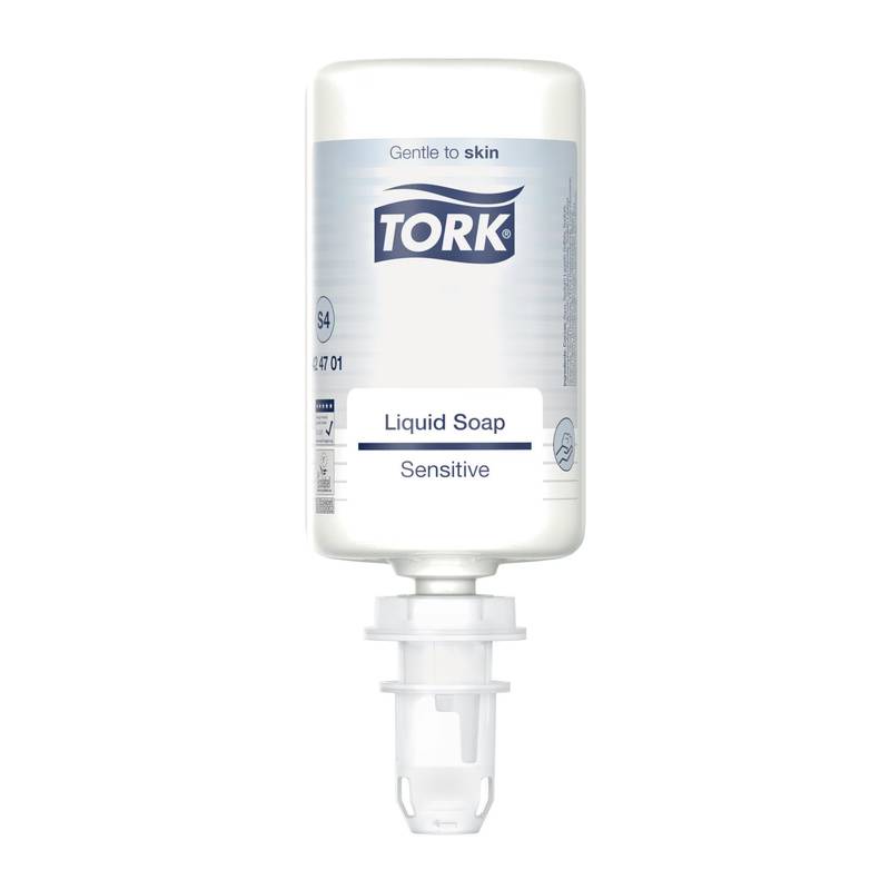 S&aelig;be Tork sensitiv flydende S4 hvid 424701 6x1l/pak
