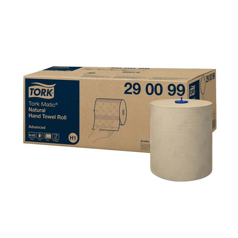 H&aring;ndkl&aelig;deark Tork Matic H1 Advanced natur 2-lags 290099 6rul/kar