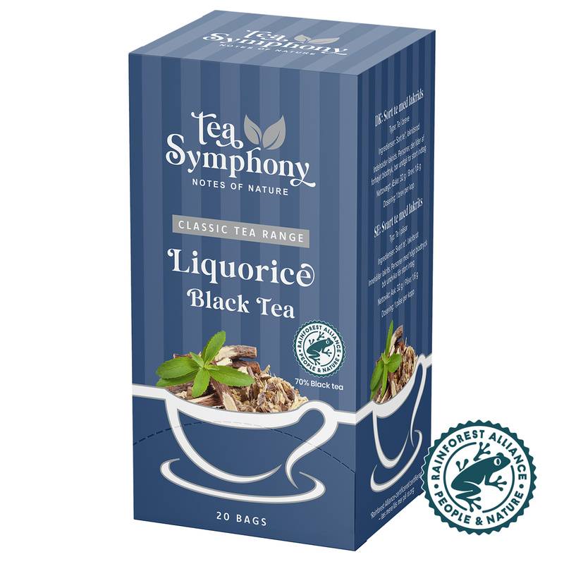 Te Symphony BKI Lakrids sort te 20breve/pak RFA