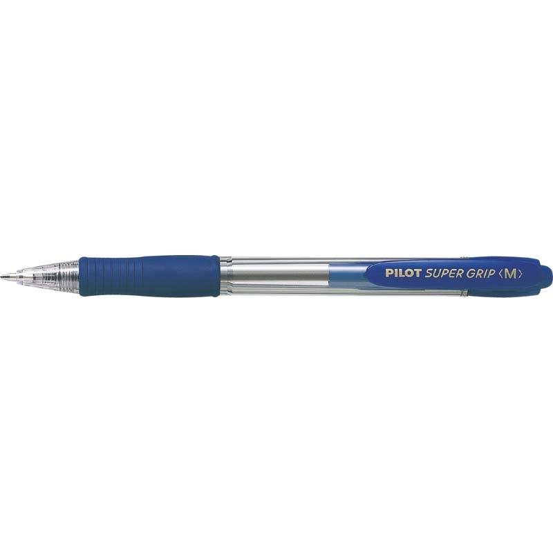 Kuglepen Pilot Super Grip M bl&aring; 0,7mm kugle 0,27mm stregbredde