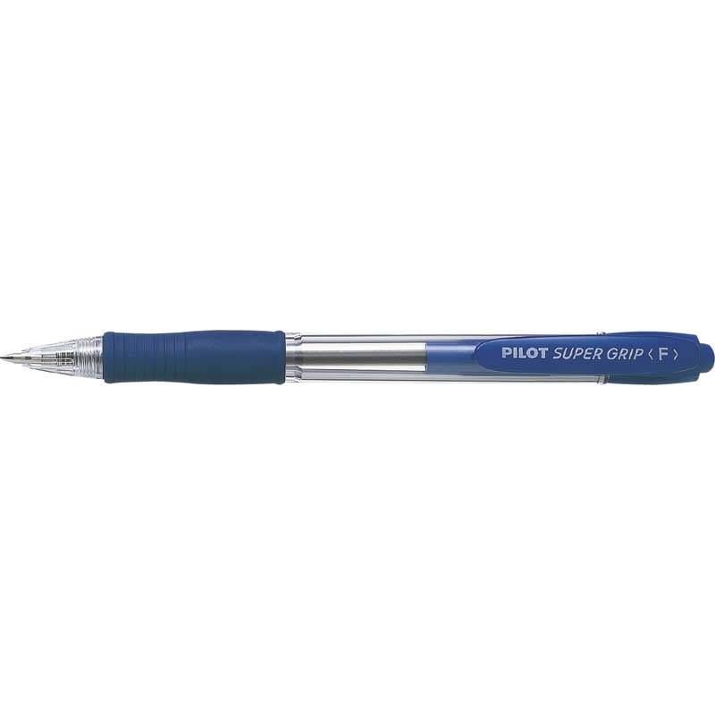 Kuglepen Pilot Super Grip F bl&aring; 0,5mm kugle 0,22mm stregbredde