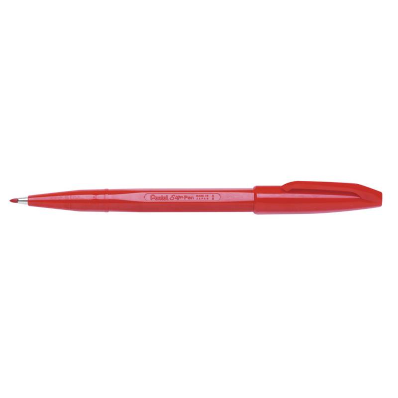 Fiberpen Pentel S520 r&oslash;d spids 2mm RECYCOLOGY
