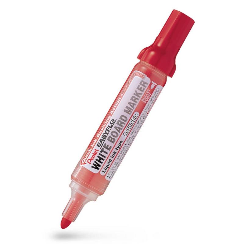 Whiteboardmarker Pentel Easyflo r&oslash;d 6mm