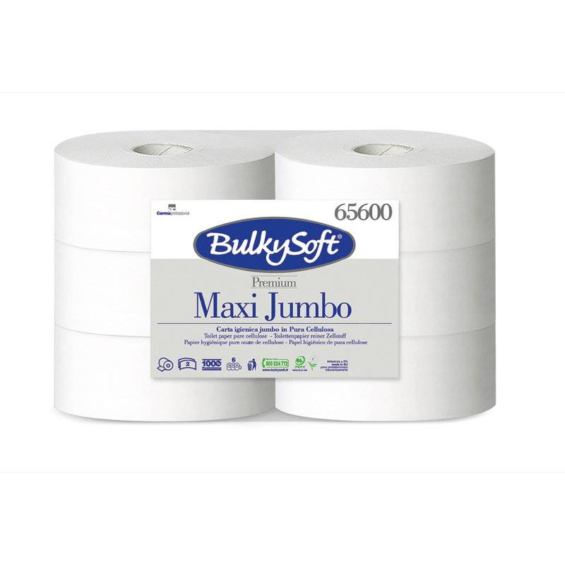 Toiletpapir Bulky Soft Premium Gigant M 2-lags hvid 320m 6rul/kar