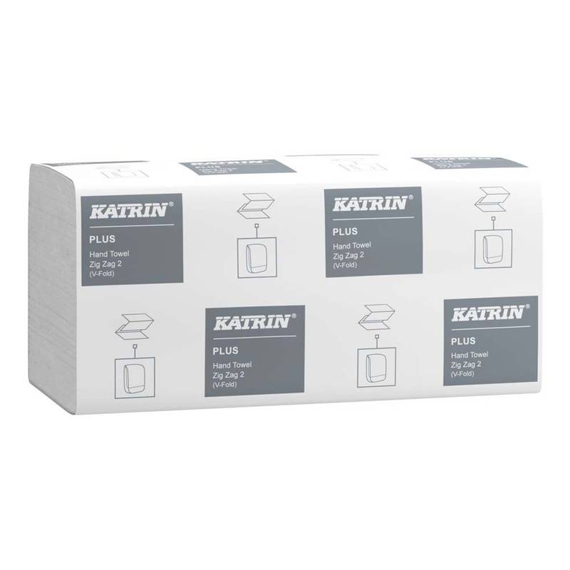 Papirh&aring;ndkl&aelig;de Katrin Plus V-fold 2-lags 4000ark/kar 35311